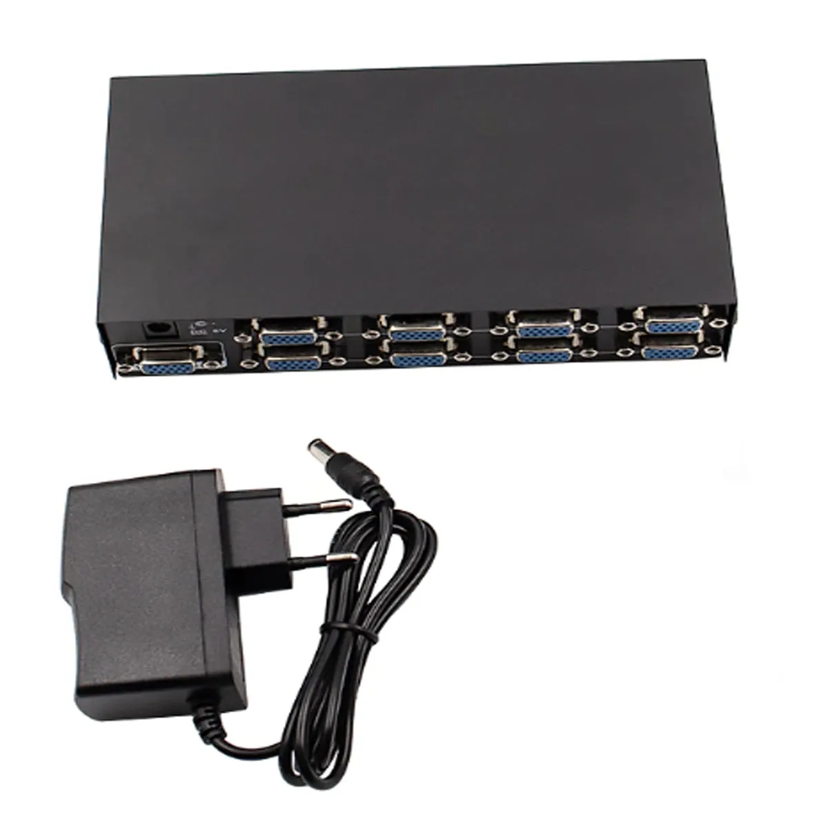 GENERICO - SPLITTER VGA AMPLIFICADOR 8 SALIDAS, 200MHZ.