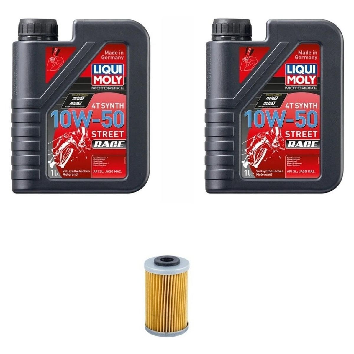 LIQUI MOLY - Kit Mantencion Ktm Duke Y Rc 200 - 250 - 390 (2l+ Filtro)