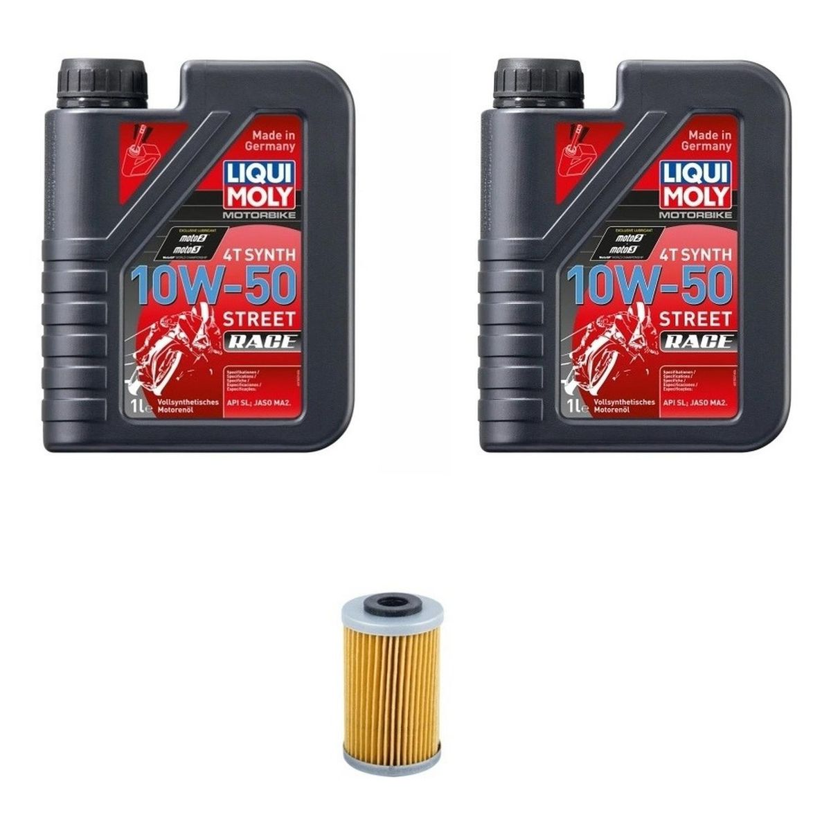 LIQUI MOLY - Kit Mantencion Ktm Duke Y Rc 200 - 250 - 390 (2l+ Filtro)