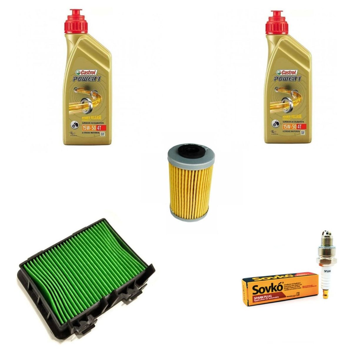 CASTROL - Kit Mantencion Full Para Moto Svartpilen 200/250/401