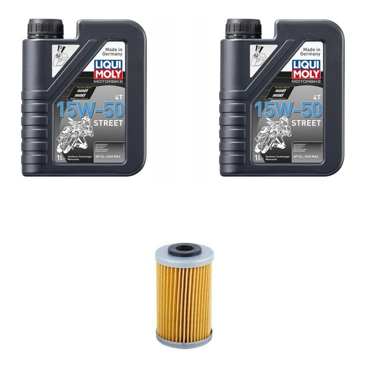 LIQUI MOLY - Kit Mantencion Ktm Para Duke 250/390 (2l + Filtro Japones)