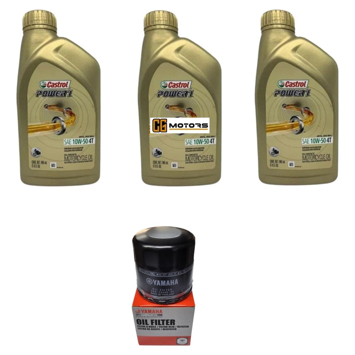 CASTROL - Kit Mantencion Yamaha Xj6 / R6 / R7 / Mt07 + Filtro Original