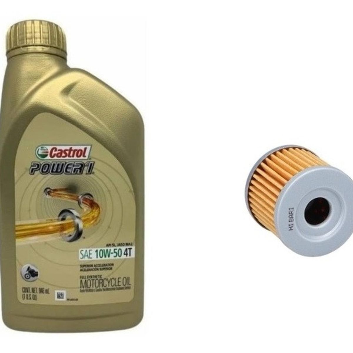 CASTROL - Kit Mantencion Moto Zontes G1 155 / 1l + Filtro Japones