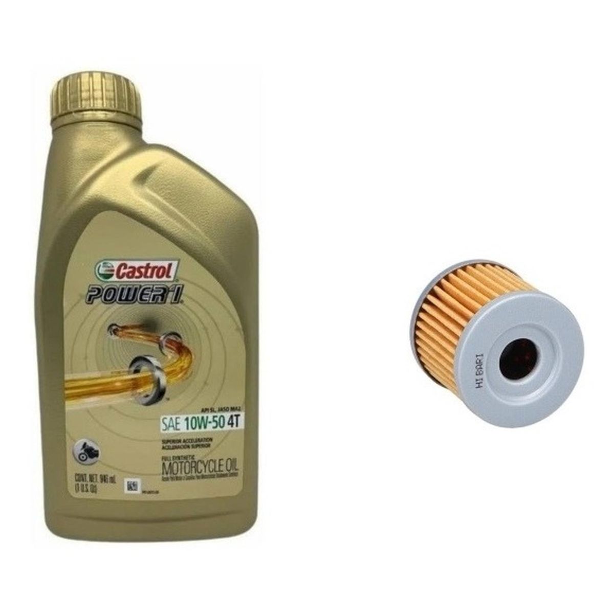 CASTROL - Kit Mantencion Moto Zontes G1 155 / 1l + Filtro Japones