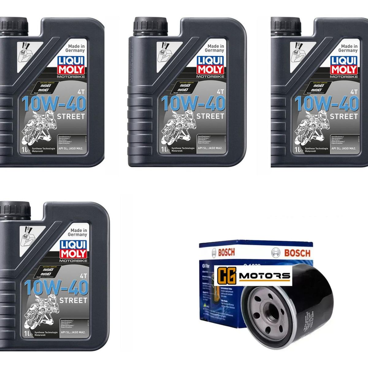 LIQUI MOLY - Kit Mantencion Moto Kawasaki Vulcar 900 / 4l + Filtro Bosch