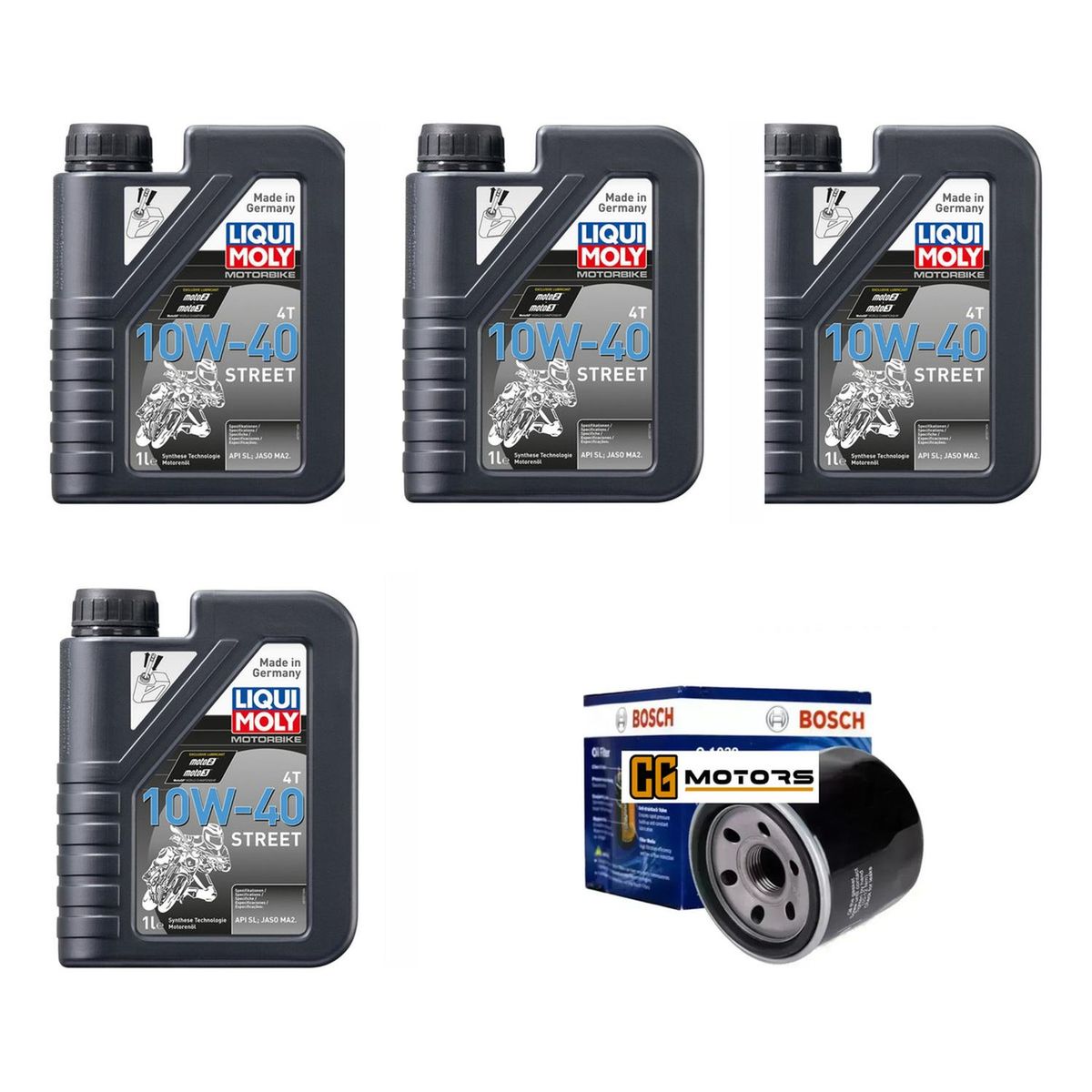 LIQUI MOLY - Kit Mantencion Moto Kawasaki Vulcar 900 / 4l + Filtro Bosch