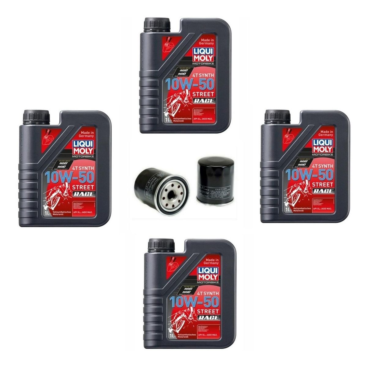 LIQUI MOLY - Kit Mantencion Moto Suzuki Gsr 750 - Gsxs 750 (4l + Filtro)