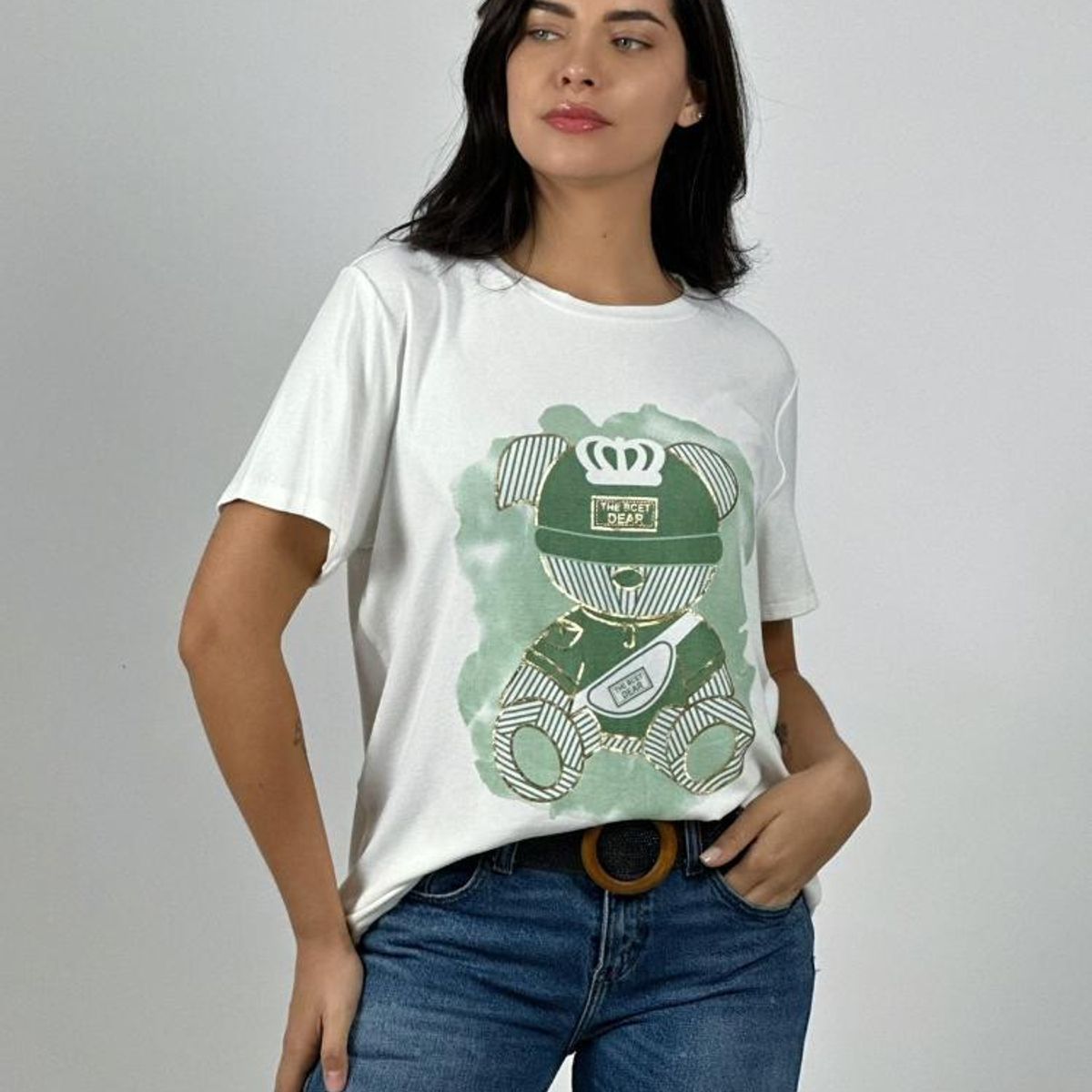 ENIGMATICA BOUTIQUE - Polera Algodón Osito Líneas