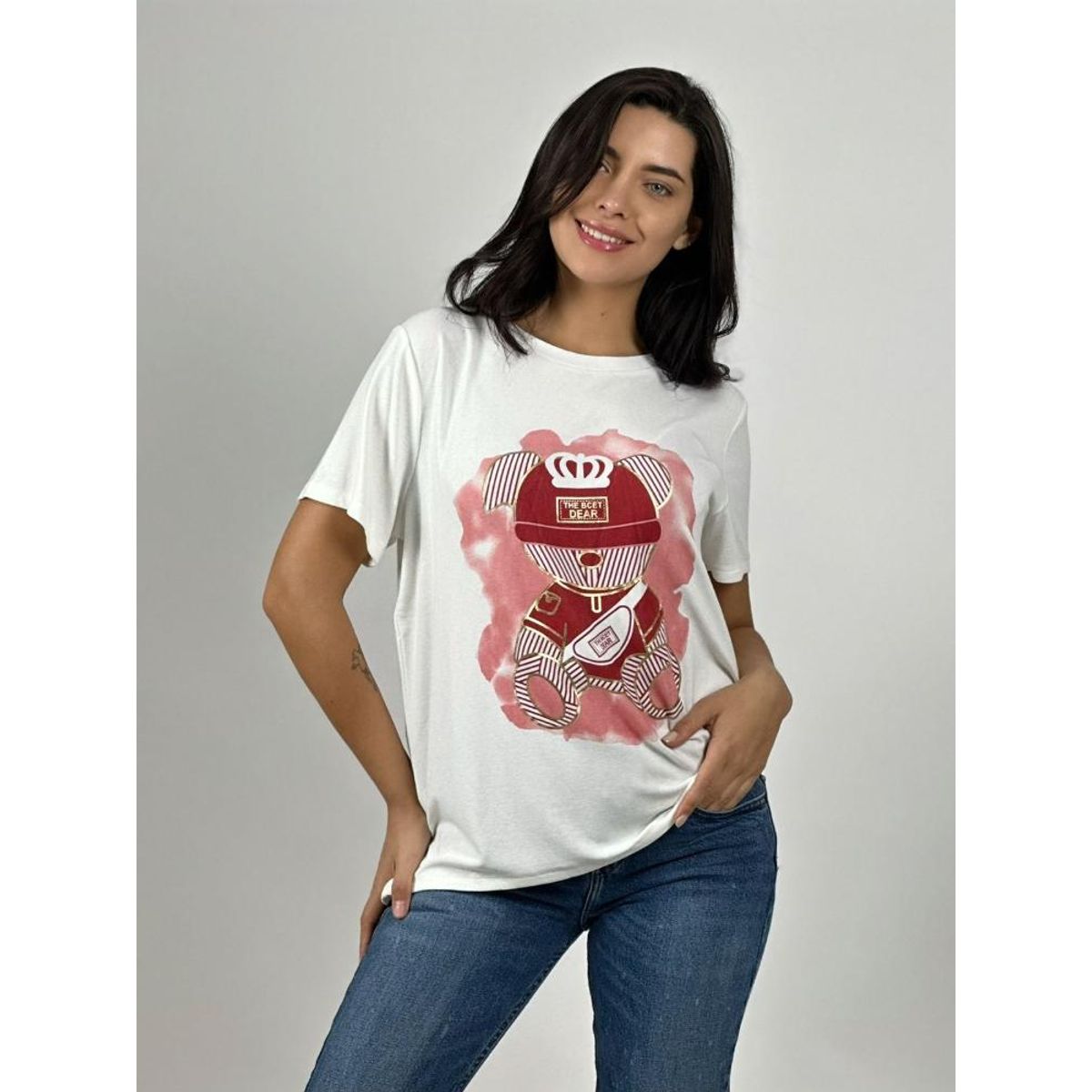 ENIGMATICA BOUTIQUE - Polera Algodón Osito Líneas