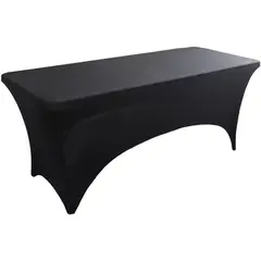 RAGNAR - Funda De Mantel Tela Spandex Mesa 244x60x74cm Evento Negro