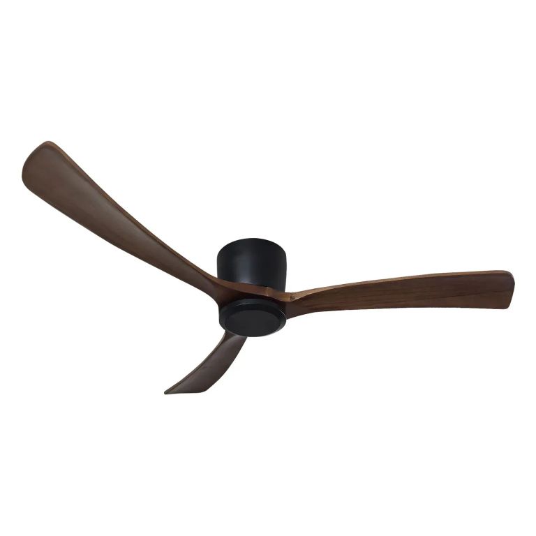 Ventilador de techo VT50 Negro 52" 3 Aspas de madera café