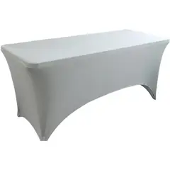 RAGNAR - Funda De Mantel Tela Spandex Mesa 183x60x74cm Evento Blanco