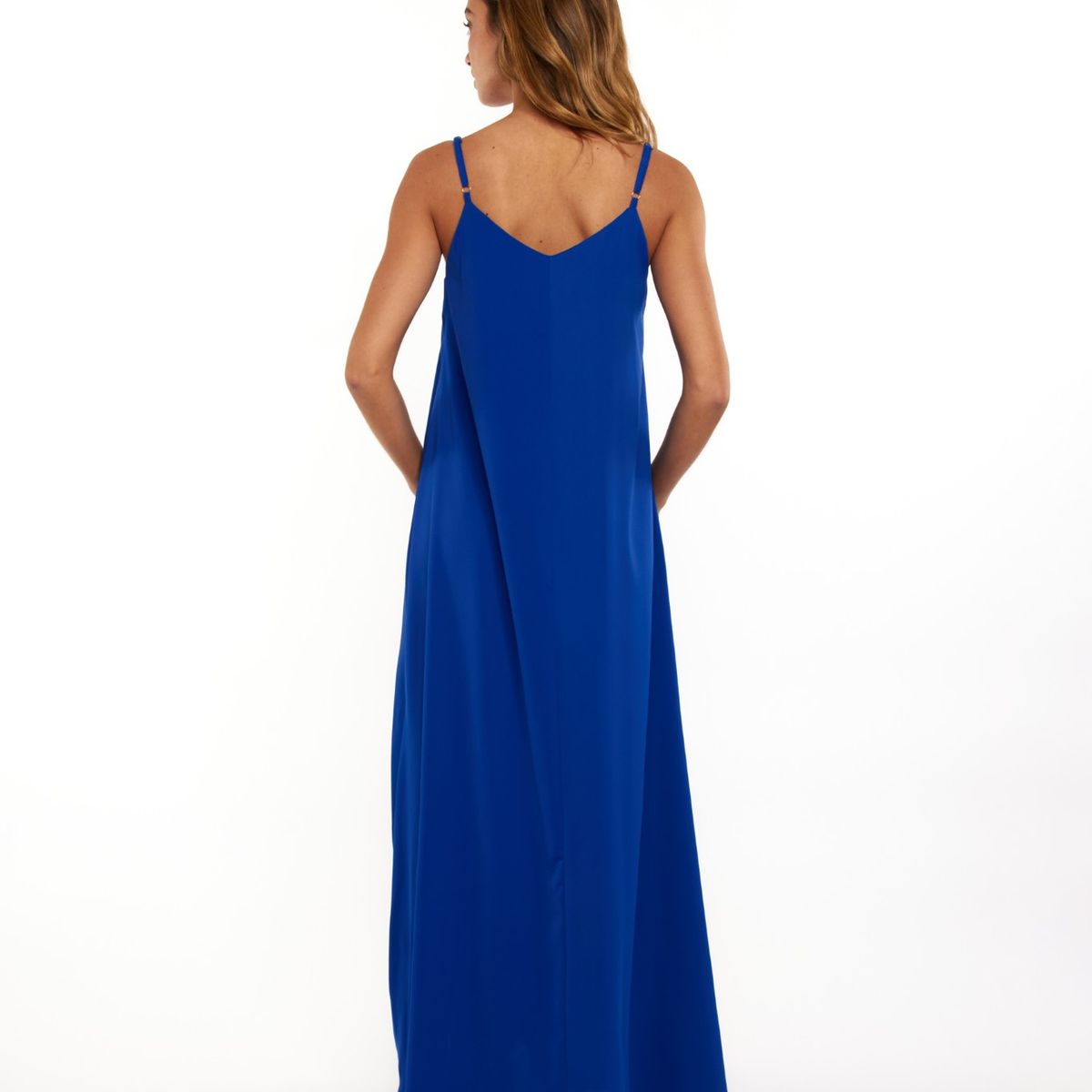 GUINDA - Maxi Vestido Holgado con tirantes Fira Guinda