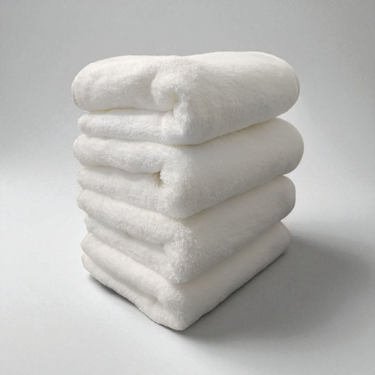 HOMEY - Set de 4 Toallas de Microfibra 30x50 Color Blanco