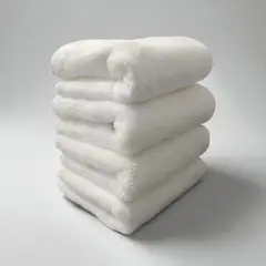 HOMEY - Set de 4 Toallas de Microfibra 30x50 Color Blanco