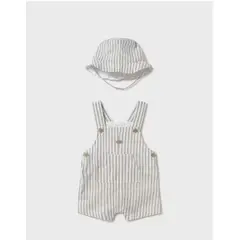 MAYORAL - Set Jardinera corta estampada + gorro