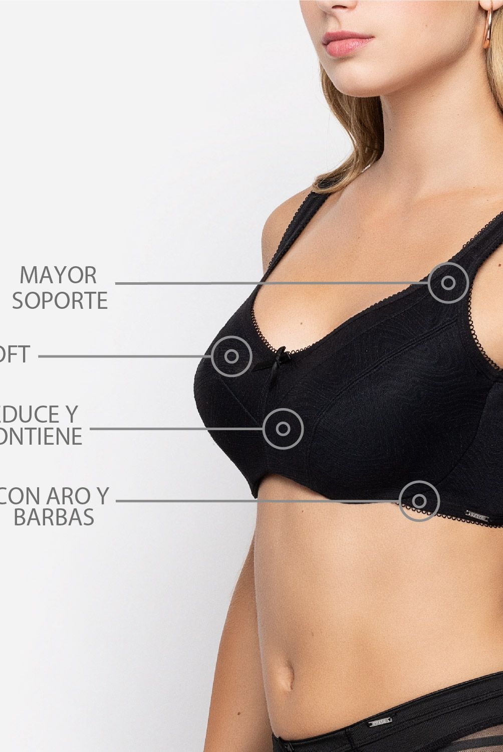 INTIME - Sostén Copa Dd Minimizer Comfort Tech Mujer Intime