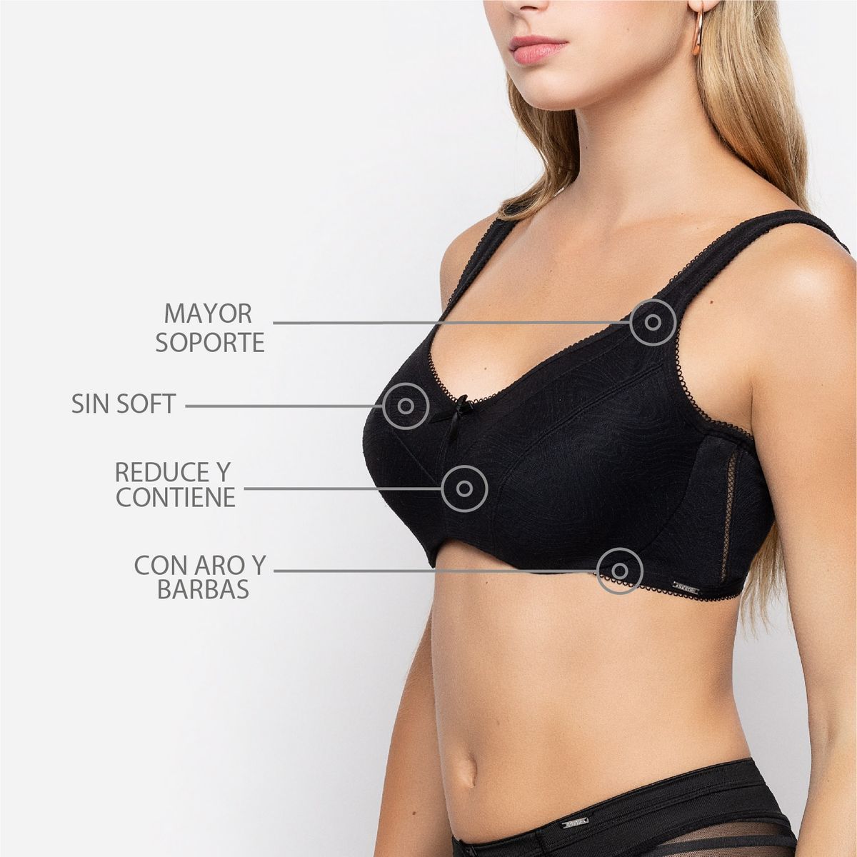 INTIME - Sostén Copa Dd Minimizer Comfort Tech Mujer Intime