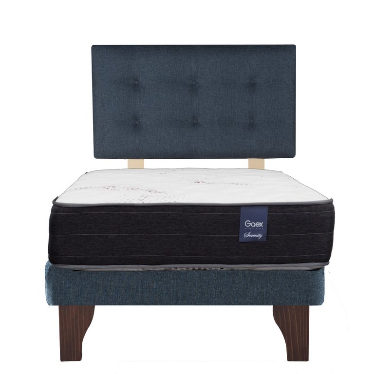 Cama Europea 1 Plaza 190 Respaldo Berna