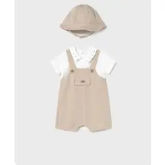 MAYORAL - Set Enterito con peto simulado + gorro