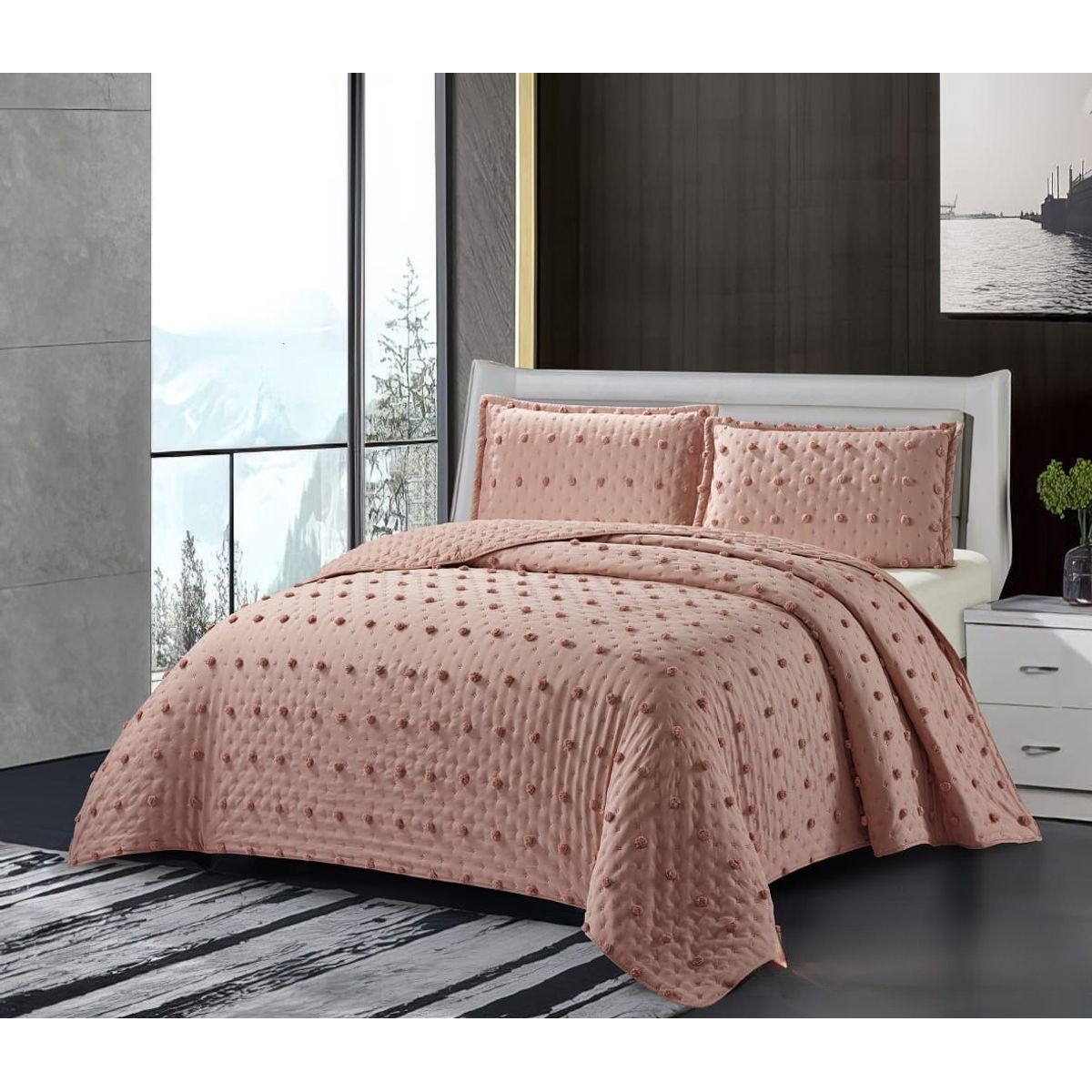 GENERICO - COBERTORES DE VERANO QUILT DE ALGODON SEMI-ACOLCHADOS