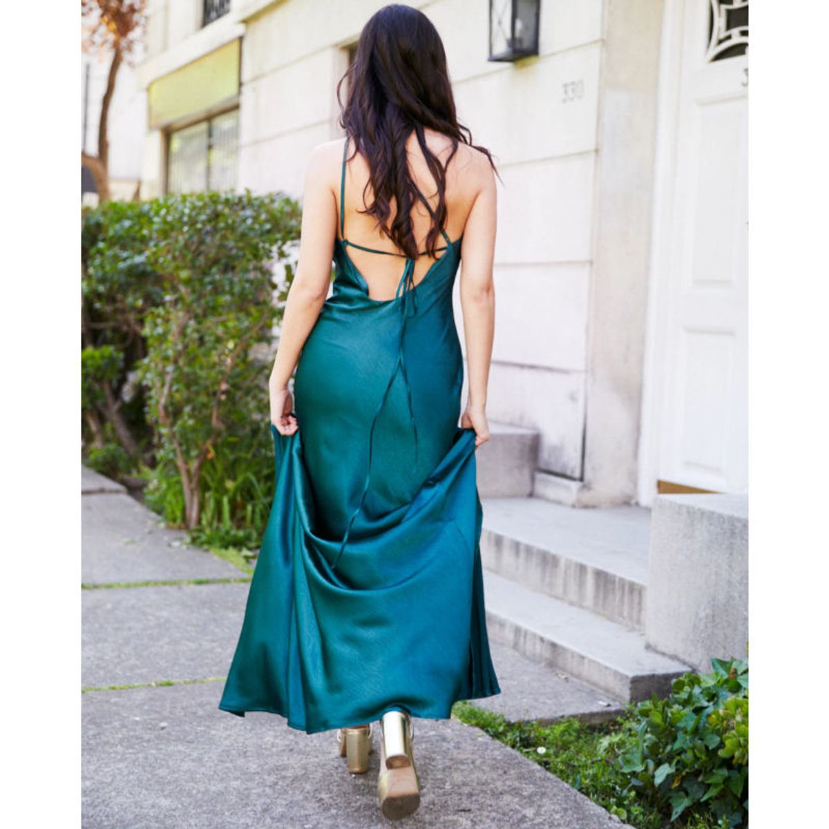 MI PLACARD - Vestido Largo de Fiesta Dublin Verde