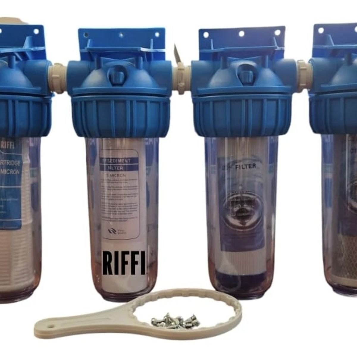 GENERICO - Filtro De Agua Para Pozos 4 Etapas 10 X 2.5/2.75 Azul Claro