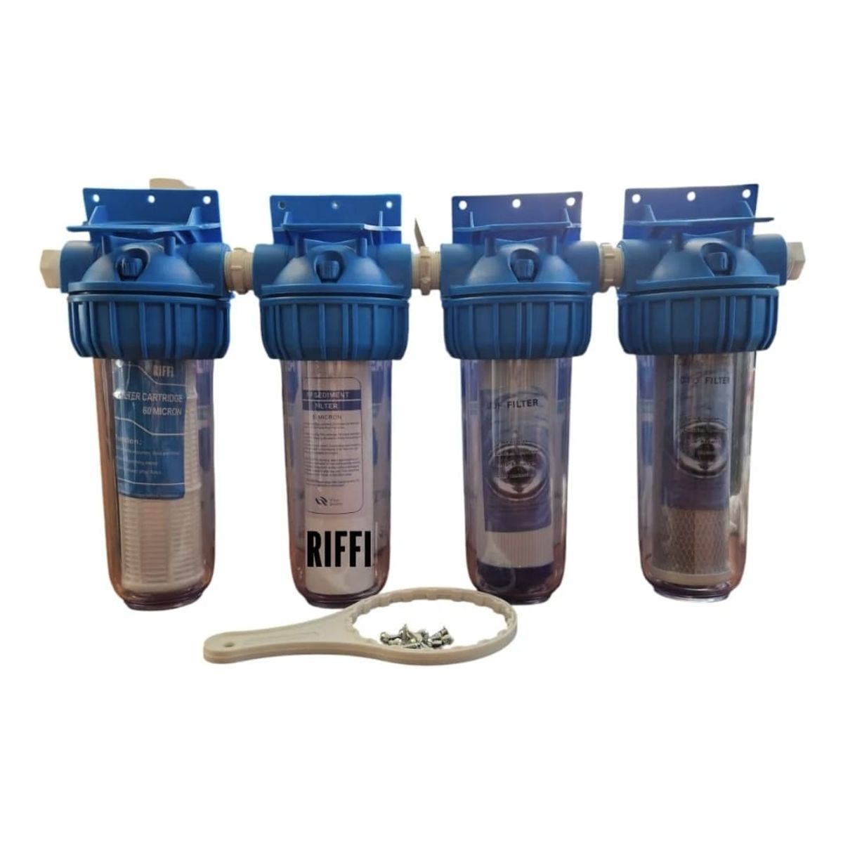 GENERICO - Filtro De Agua Para Pozos 4 Etapas 10 X 2.5/2.75 Azul Claro