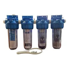 GENERICO - Filtro De Agua Para Pozos 4 Etapas 10 X 2.5/2.75 Azul Claro