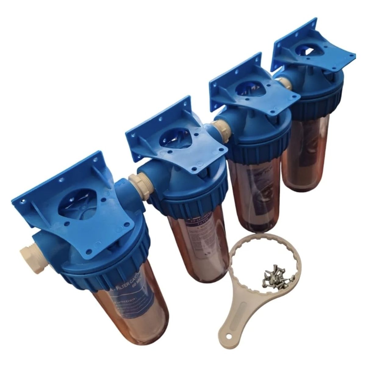 GENERICO - Filtro De Agua Para Pozos 4 Etapas 10 X 2.5/2.75 Azul Claro