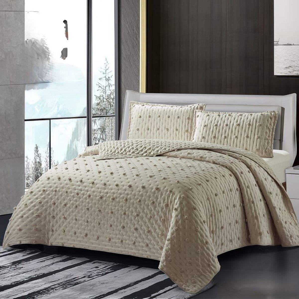 GENERICO - COBERTORES DE VERANO QUILT DE ALGODON SEMI-ACOLCHADOS