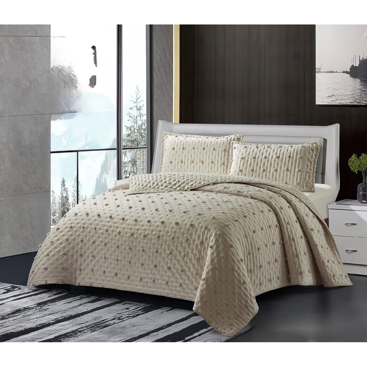 GENERICO - COBERTORES DE VERANO QUILT DE ALGODON SEMI-ACOLCHADOS