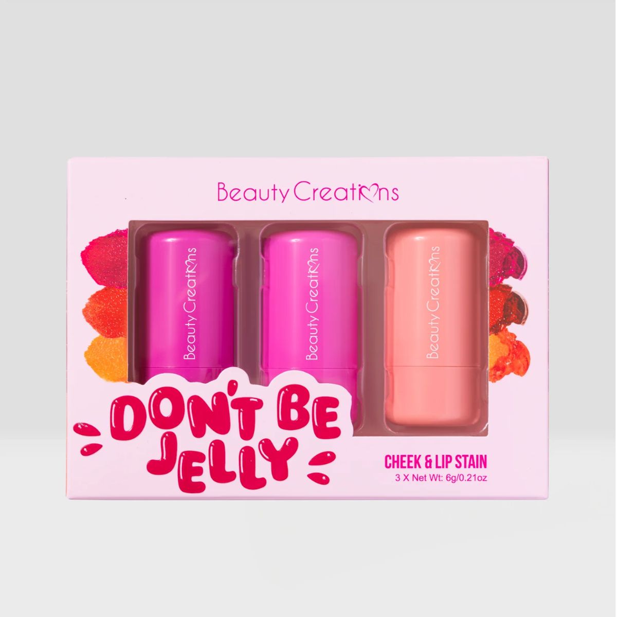BEAUTY CREATIONS - SET DE 3 TINTAS BEAUTY CREATIONS DON'T BE JELLY CHEEK & LIP STAIN SET