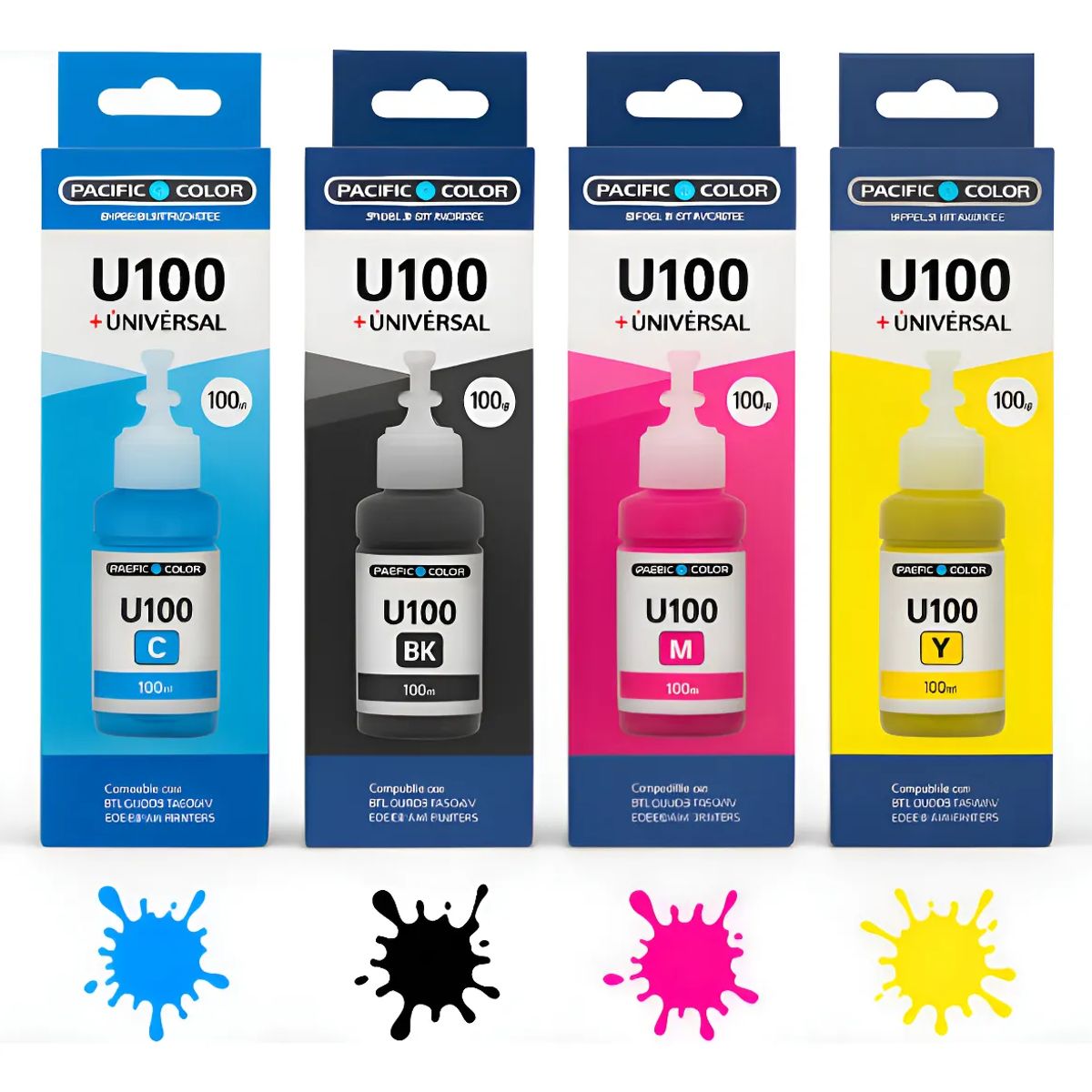 PACIFIC COLOR - Pack Tinta Universal Para Hp Canon Epson Brother Lexmark