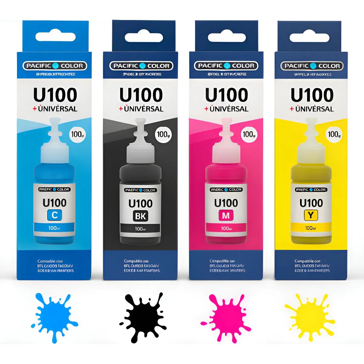 PACIFIC COLOR - Pack Tinta Universal Para Hp Canon Epson Brother Lexmark