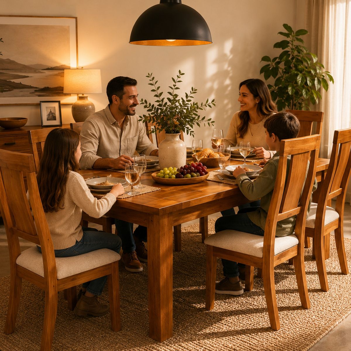 HS HEIM STORE - Comedor 6 Sillas Munich Color Caramela