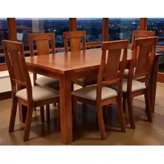 GENERICO - Comedor 6 Sillas Munich Color Canela