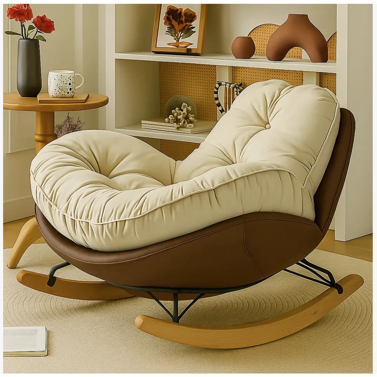 HOMER DESIGN - Sillon Mecedor Silla Mecedora Sitial Talla L Con Raposa Pie