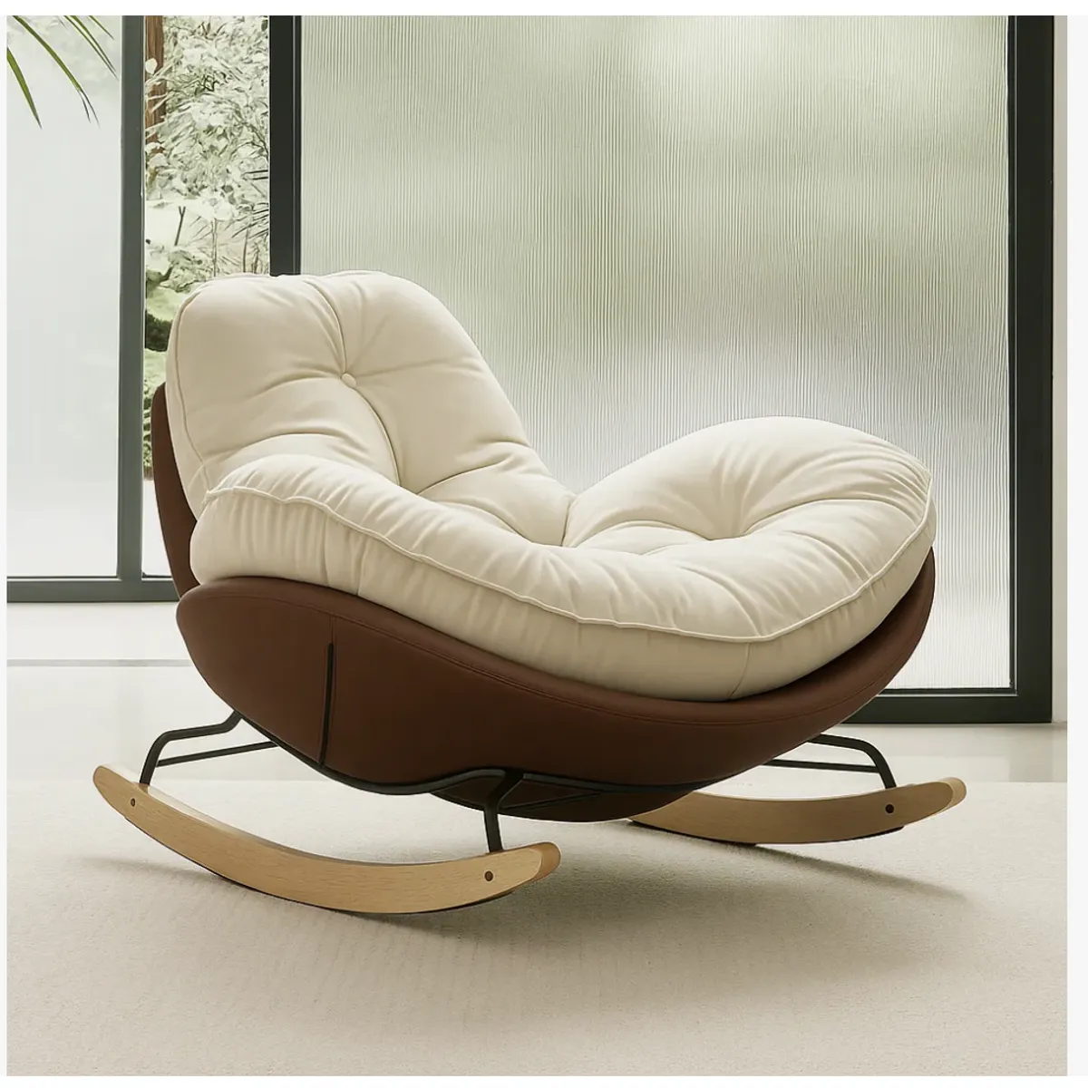 HOMER DESIGN - Sillon Mecedor Silla Mecedora Sitial Talla L Con Raposa Pie