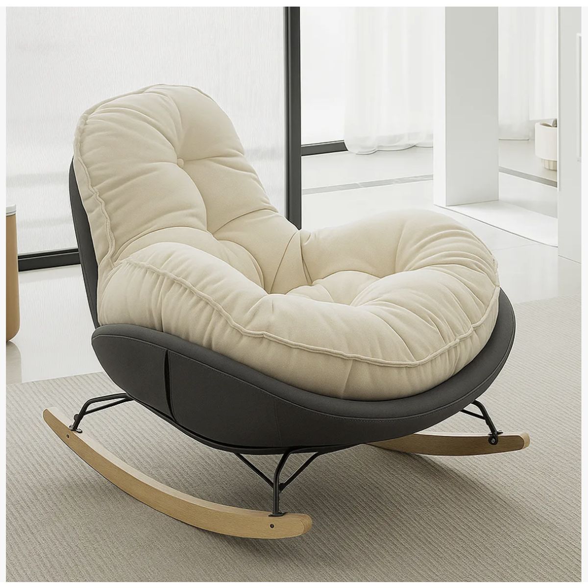 HOMER DESIGN - Sillon Mecedor Silla Mecedora Sitial Talla L Con Raposa Pie