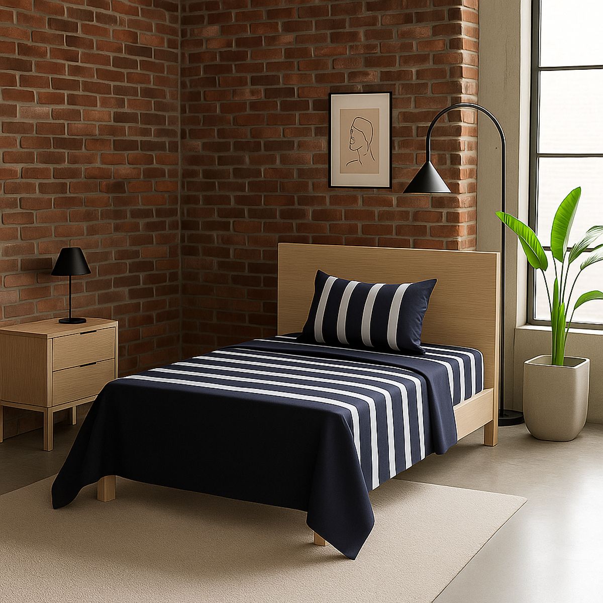 ARMONIA - Juego de sábanas 1½ 144 hilos Juego diseño 765 básicas ropa de cama 7EF