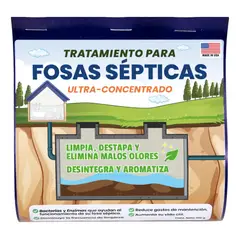 UNIVERSAL - Disgregante Limpiador Pozo fosaséptica Bacterias rinde 5.000 Litros