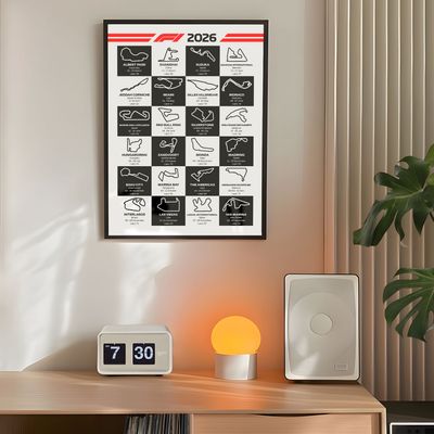 Imagen 2 del producto Cuadro calendario 2026 Formula 1 bandera a cuadros