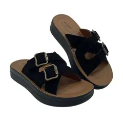 HERIEL - Sandalia Negra Plataforma Mujer