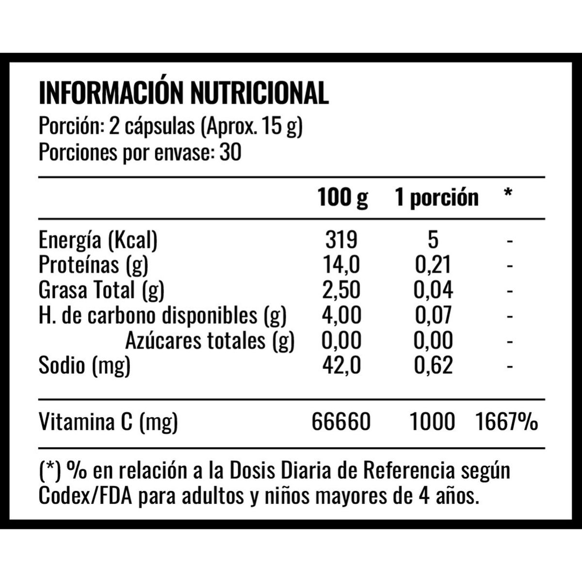 STRONG - VITAMINA C STRONG - 60 capsulas