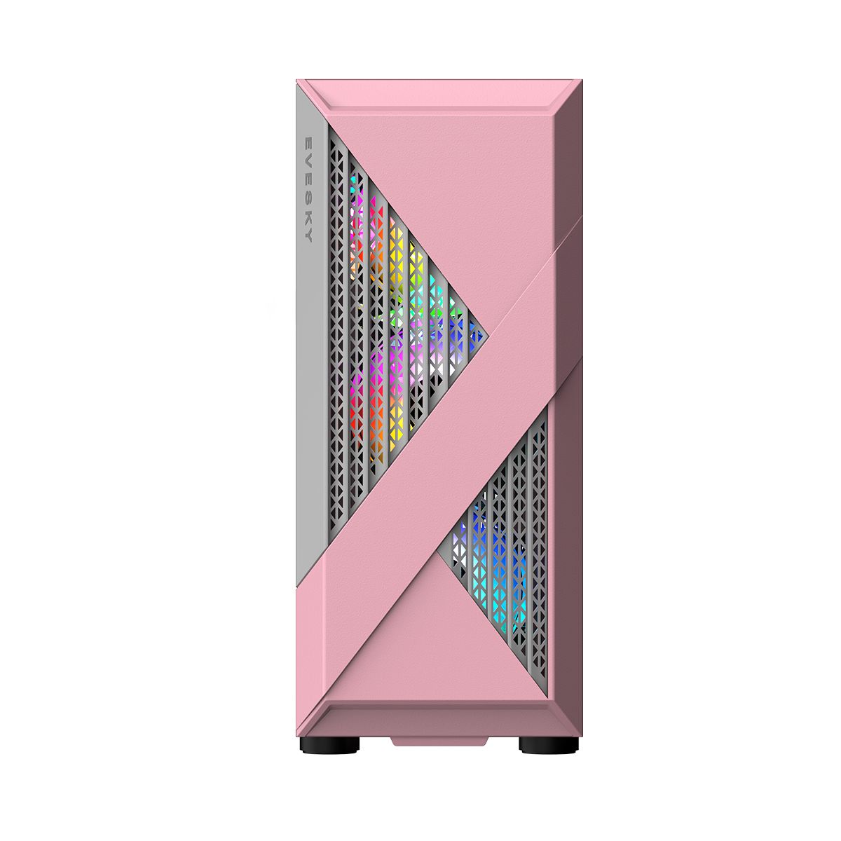 KRONOS - Gabinete Kronos Evesky Pink ATX, Vidrio Templado, USB 3.0
