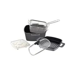 BERGNER - SARTEN CUADRADO ALUMINIO FUNDIDO FOODIES 5 EN 1