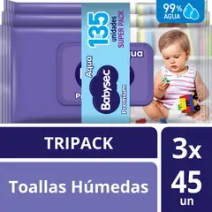BABYSEC - Toallas Húmedas Premium Pack 135 Un