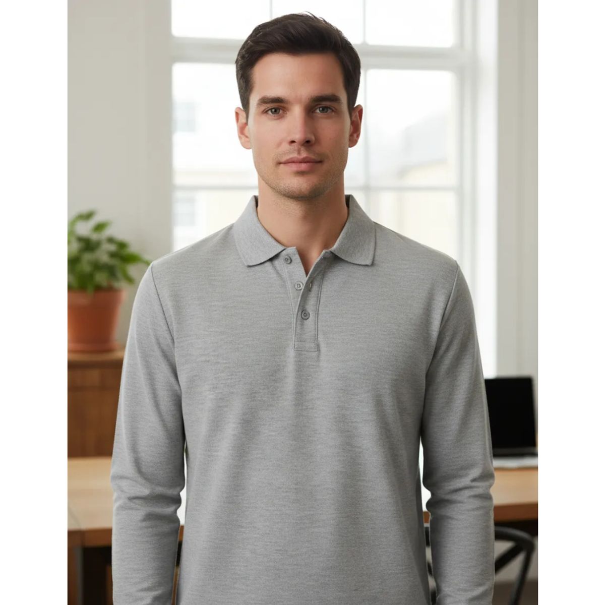 T-WORLD - Polera Pique Hombre Manga Larga