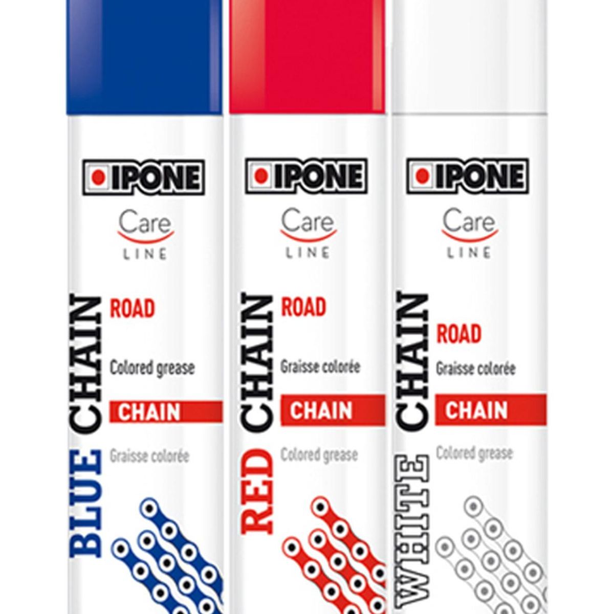 IPONE - Lubricante De Cadena Moto Chain Road 250ml / Varios Colores - Rojo